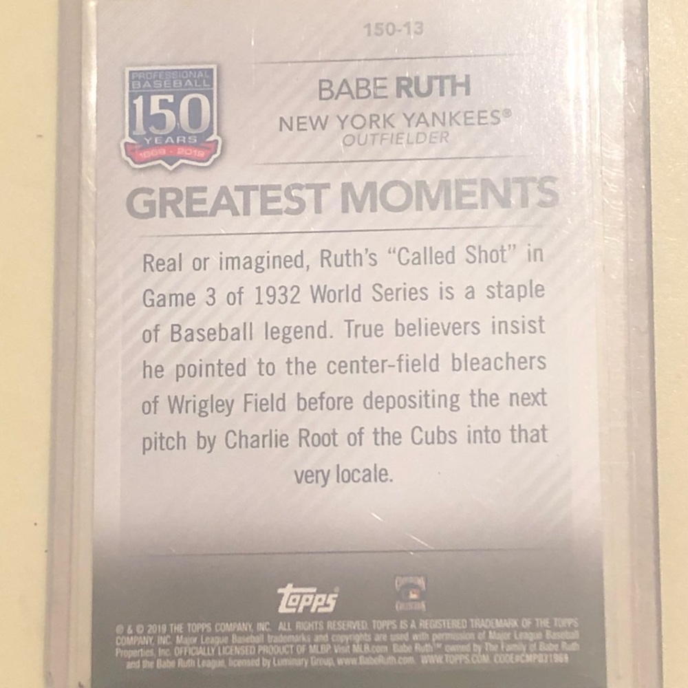 Babe Ruth Baseball - Picture 2 of 2